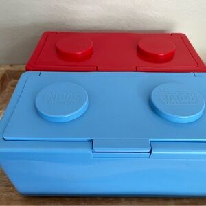 Vintage CHUBS Stackable Empty Baby Wipe Containers Red Blue